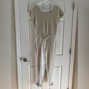 Patagonia Organic Cotton Short Sleeve Roaming Jumpsuit in Natural
